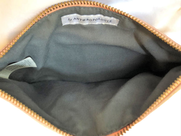 Anthropologie Rose Gold Leather Pouch - CLEARANCE