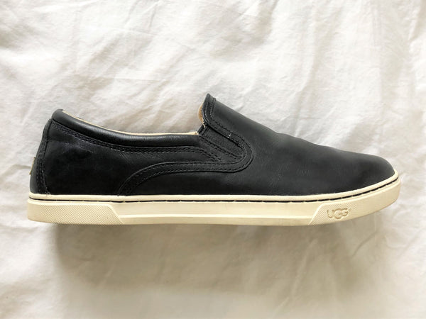 UGG Size 11 Kitlyn Black Leather Sneakers