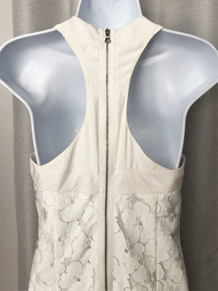 Phoebe Size 6 White Lace Halter Dress - CLEARANCE