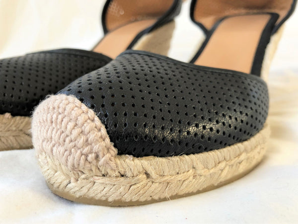 Marc by Marc Jacobs Size 6.5 Black Leather Espadrilles