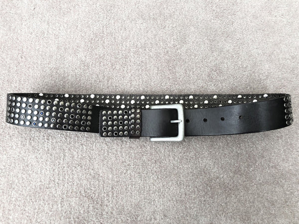 Joe's Jeans XS Black Leather Studded Belt