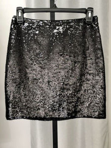 Armani Exchange Size 0 Black Sequinned Mini Skirt