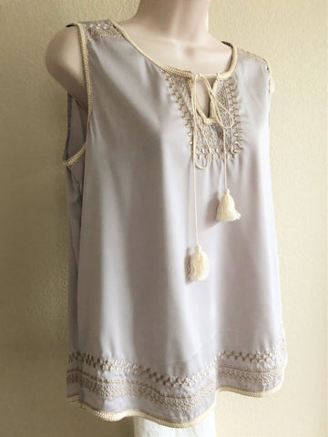 Comme Toi Anthropologie MEDIUM Gray Tank Top