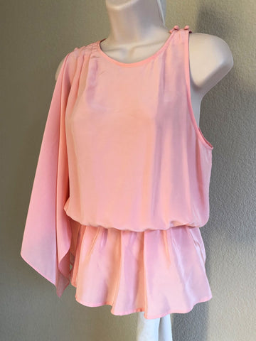 BCBGMaxazria NEW SMALL Pink One Sleeve Top