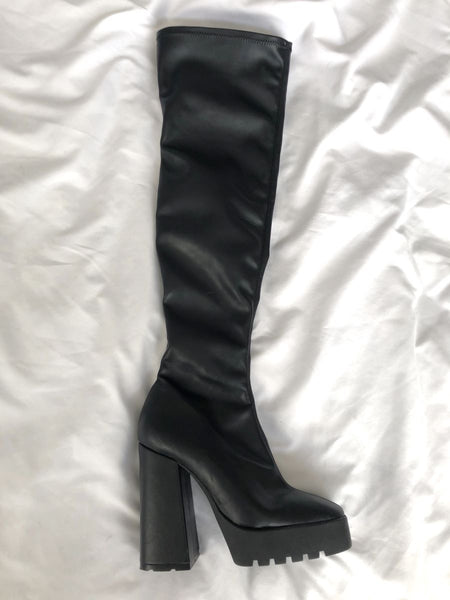 Schutz Darlyn Size 6 Vegan Leather Over the Knee Boots