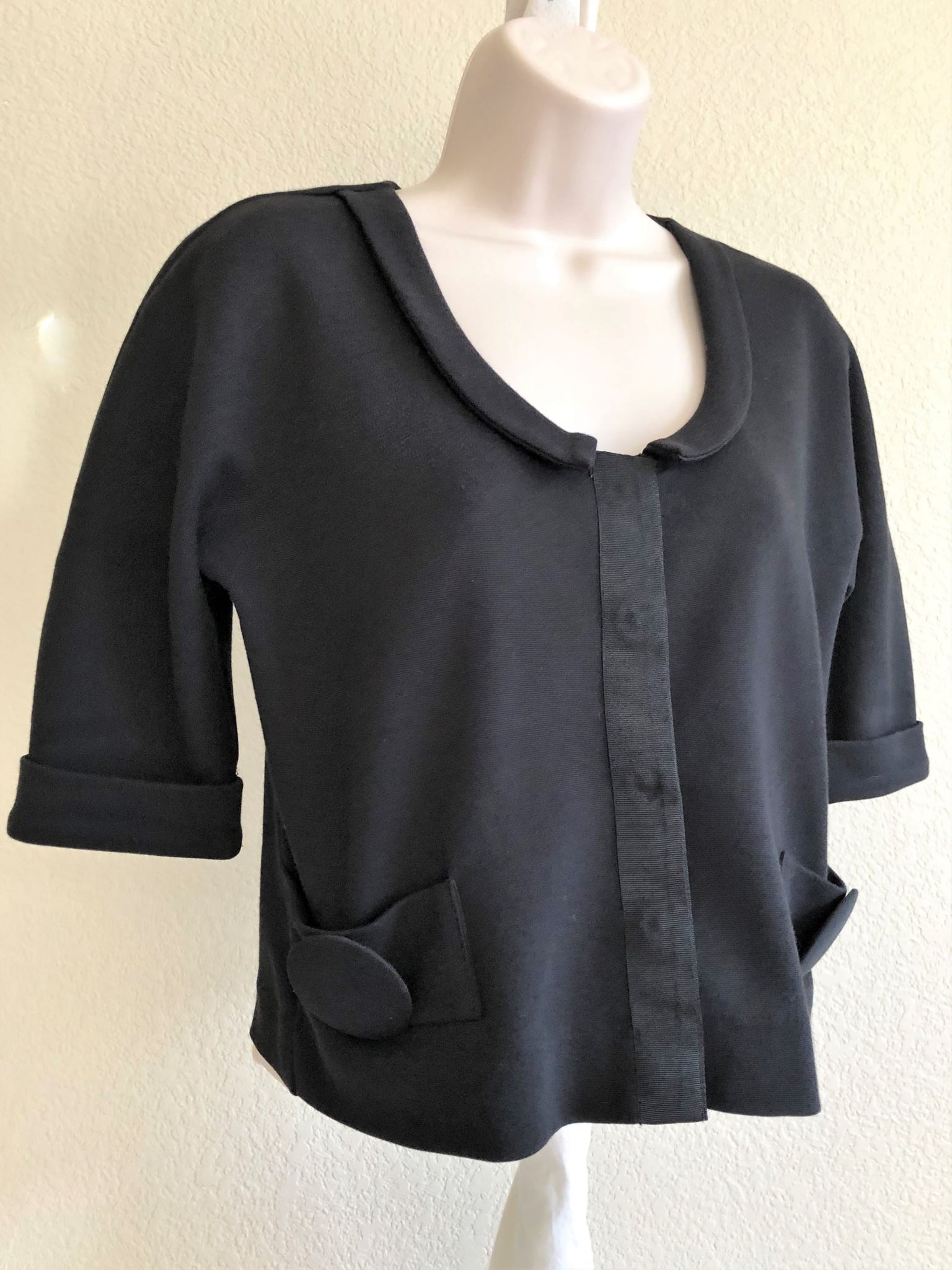 RED Valentino Authentic Small Cropped Wool Blazer - CLEARANCE