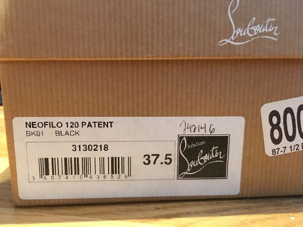 Christian Louboutin Authentic Size 7 - 7.5 Neofilo Black Patent Leather Pumps