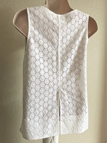 Rag & Bone Size XS White Eyelet Lace Tank