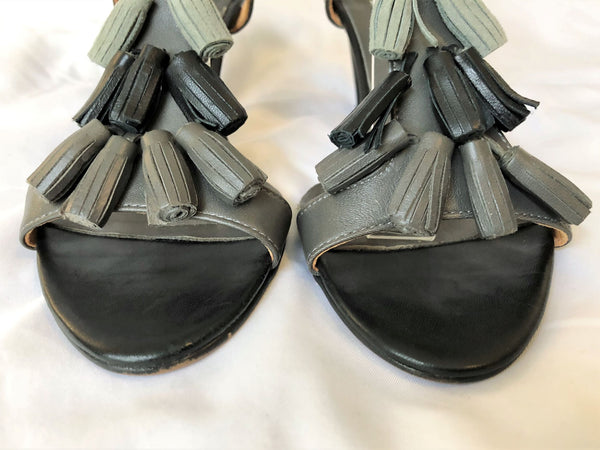 El Caballo Size 5.5 Blue Sandals