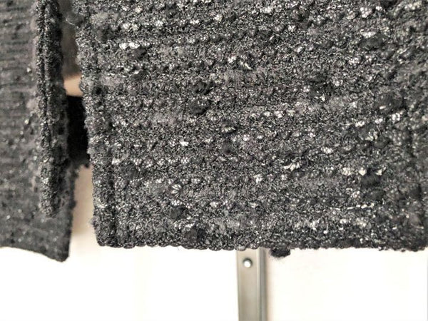 St. John Size 8 Charcoal Gray Boucle Blazer