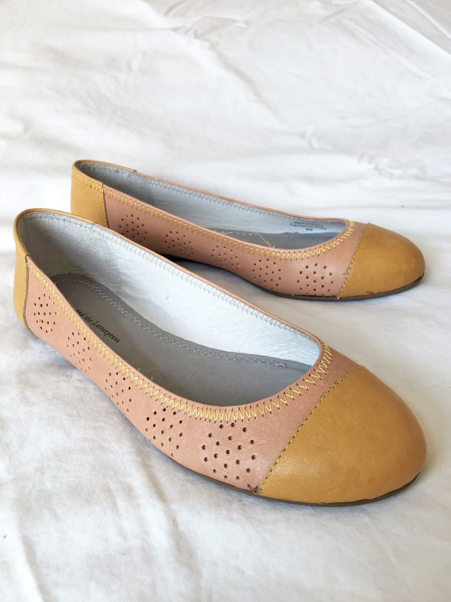 Pilcro for Anthropologie Size 6 Beige Flats