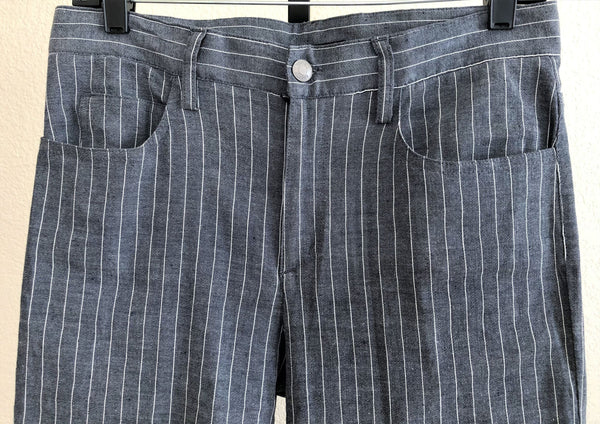 Theory Size 2 Jordin Cropped Linen Pants