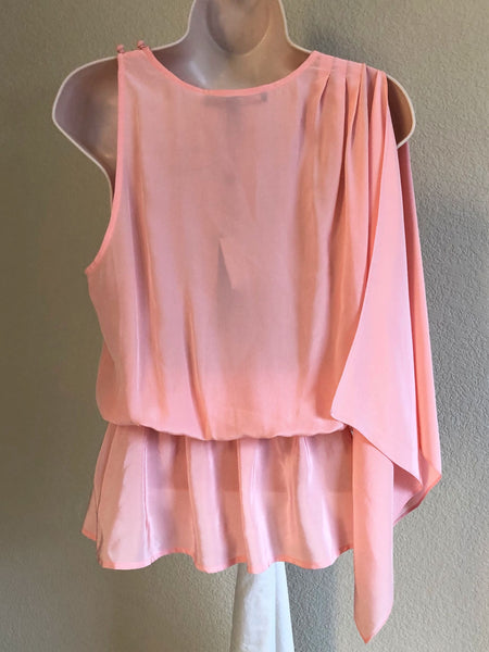 BCBGMaxazria NEW SMALL Pink One Sleeve Top