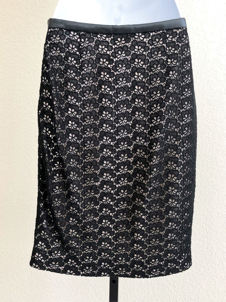 Diane von Furstenberg Size 0 Black Lace Skirt