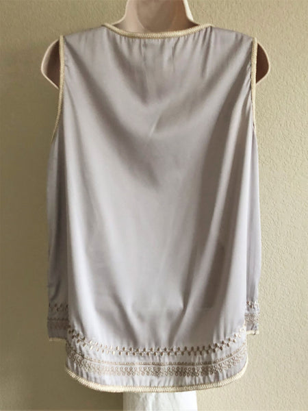 Comme Toi Anthropologie MEDIUM Gray Tank Top