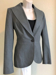 ESCADA Size 6 Gray Wool Blazer