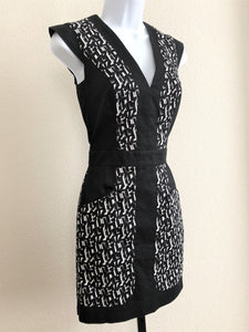 French Connection Size 2 Black and White Dress - CLEARANCE