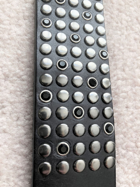 Joe's Jeans XS Black Leather Studded Belt - CLEARANCE