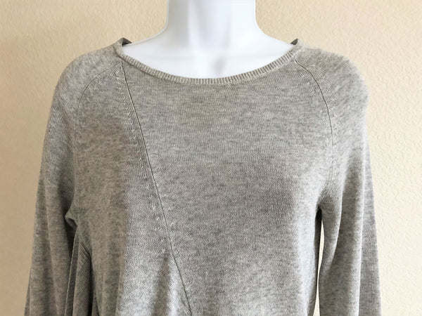 Theory Size Tall Petite Nali Gray Asymmetric Knit Top