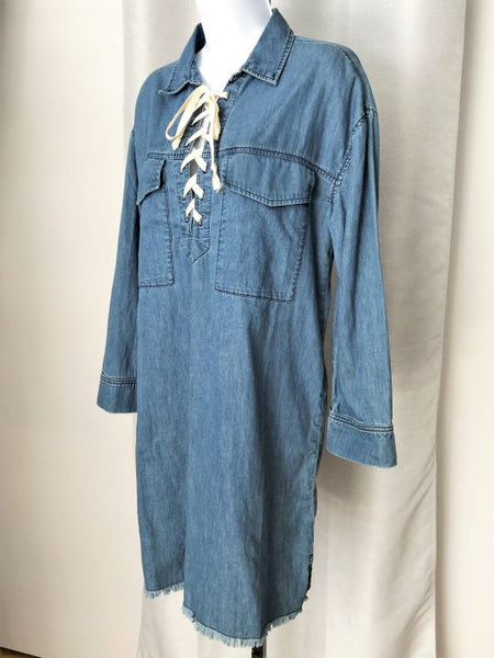 Joe's Jeans Size Medium Blue Chambray Dress