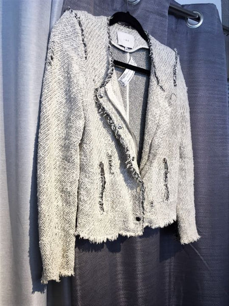 IRO SMALL Agnette Distressed Tweed Blazer