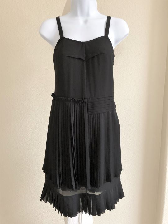see by chloe black silk dress See by Chloe Size 4 Black Pleated Dress