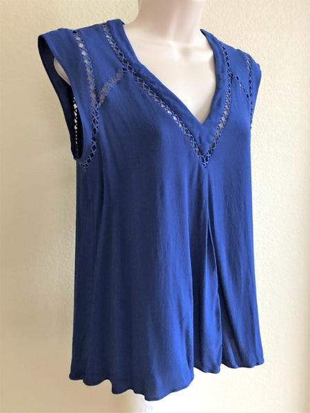 Rebecca Taylor Size 8 Blue Top - CLEARANCE