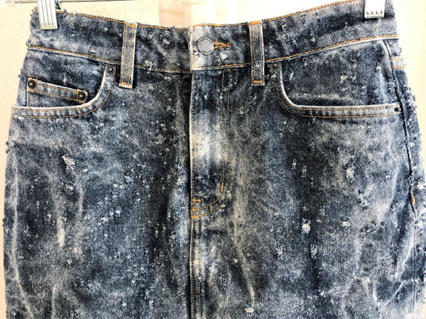 Carmar Size 2 Darwin Distressed Denim Skirt - NEW - CLEARANCE