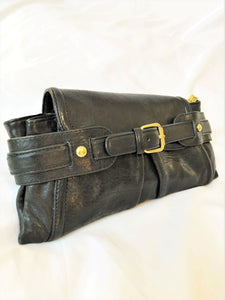 Kooba Black Leather Clutch Bag