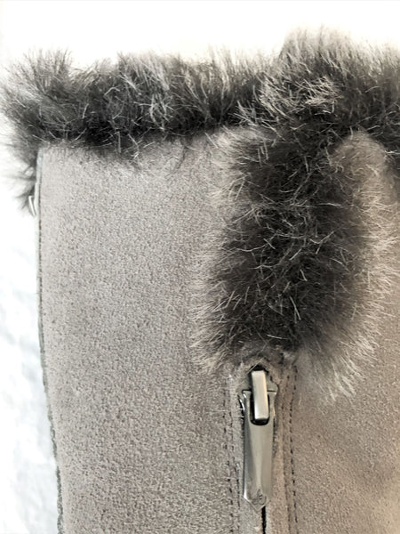 Sam Edelman Size 6 Tilden - NEW - Gray Suede Fringed Boots