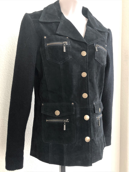 Lipsy Size Small Black Suede Jacket