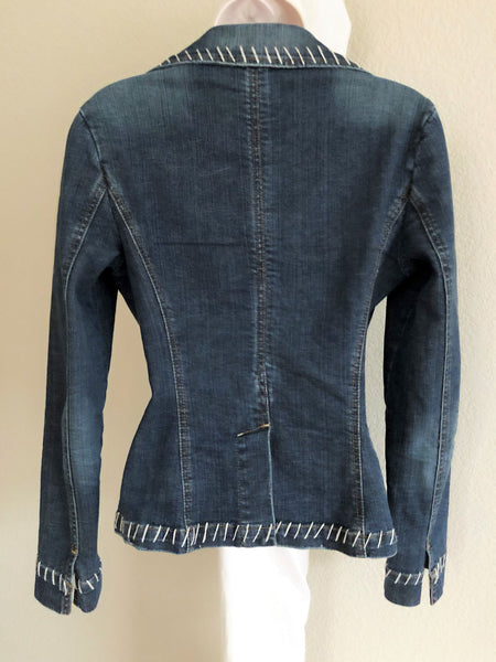 Level 99 Anthropologie SMALL Denim Blazer