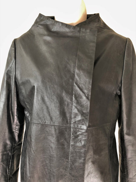 Demoo Parkchoonmoo MEDIUM Black Leather Coat - RARE - $1,300 RETAIL