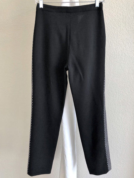 Yoana Baraschi NEW Size 4 Black Grid Striped Pants
