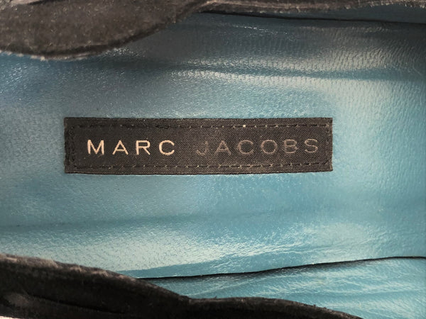 Marc Jacobs Size 7.5 Navy Suede Ribbon Pumps