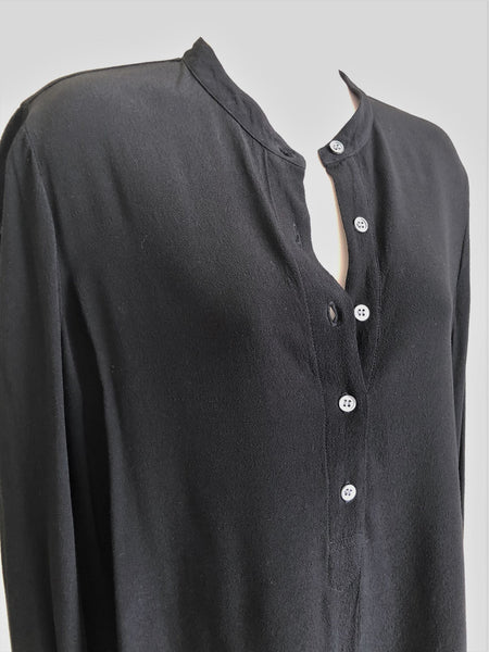 Raquel Allegra Size Medium Black Fringe Blouse