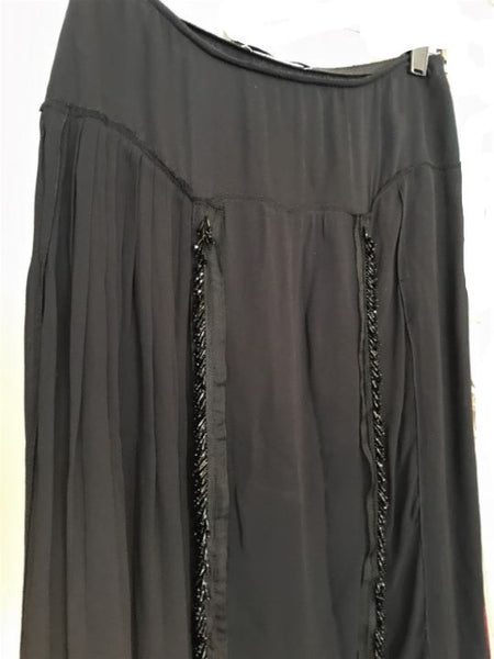 PRADA Authentic Size XS Black Chiffon Beaded Skirt