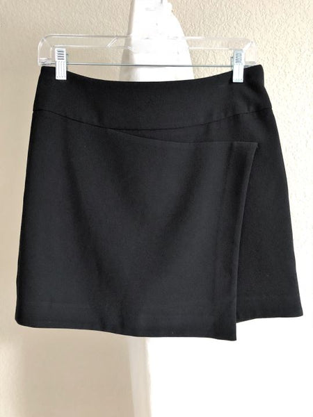 VINCE Size 4 Black Wrap Mini Skirt