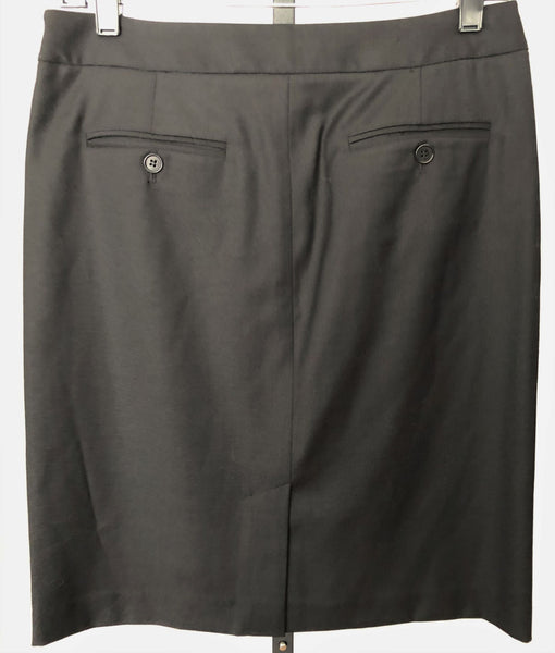 Theory NEW Size 2 Black Wool Pencil Skirt