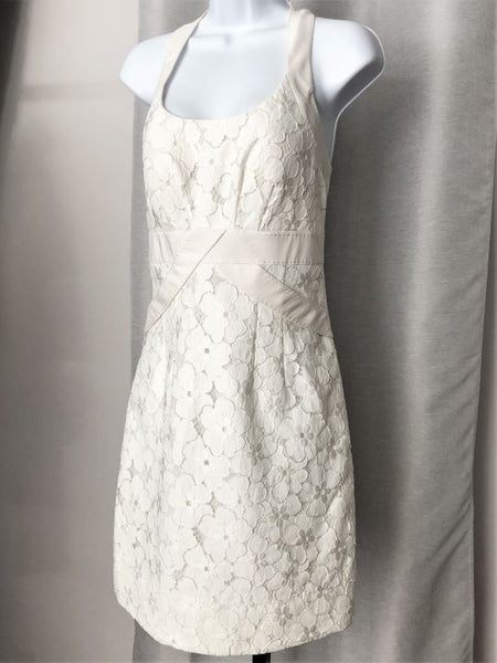 Phoebe Size 6 White Lace Halter Dress - CLEARANCE