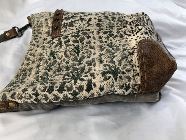 Myra Bag Mixed Media Hobo Cross Body