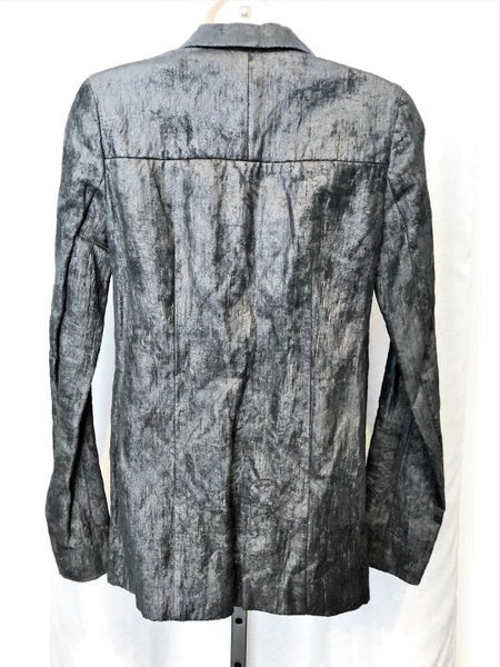 J Brand Size 2 Charcoal Metallic Blazer - CLEARANCE