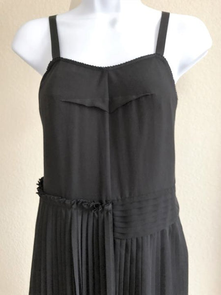 See by Chloe Size 4 Black Pleated Dress - $500 RETAIL