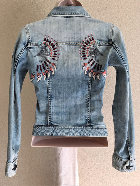 Odd Molly Size XS Embroidered Dream Trip Jean Jacket