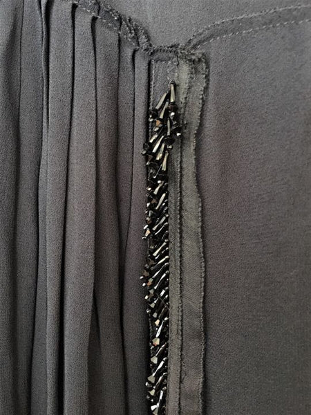 PRADA Authentic Size XS Black Chiffon Beaded Skirt