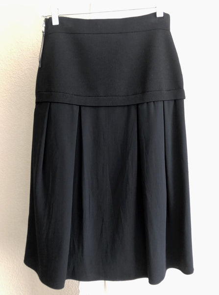 Lewit Size 6 Black Mixed Media Skirt