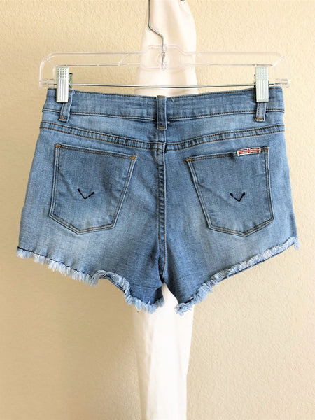 Hudson Size 0 Blue Denim Butterfly Rose Shorts