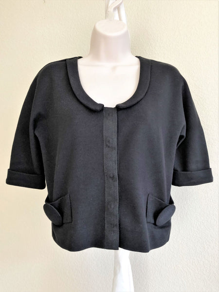 RED Valentino Authentic Small Cropped Wool Blazer - CLEARANCE