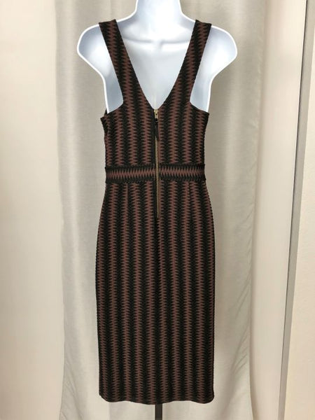 Maeve Anthropologie SMALL Brown Black Tribal Dress