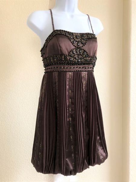 Sue Wong Size 0 Brown Beaded Dress